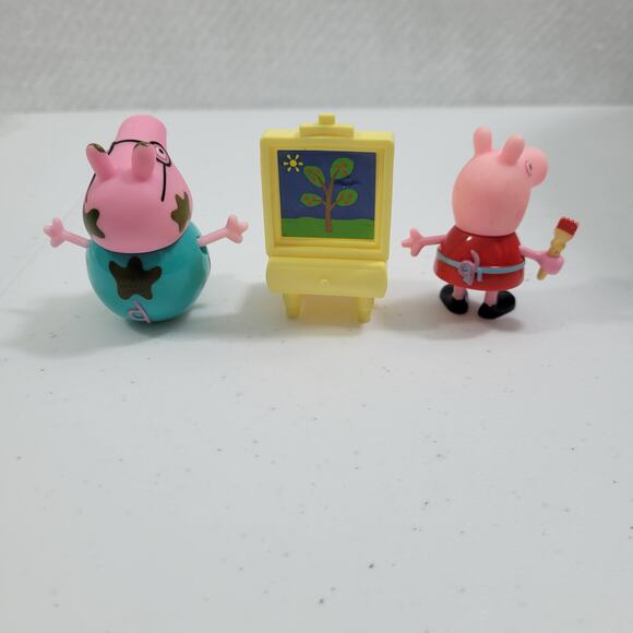 Peppa Pig Painting Together Substituted with Daddy Pig Figure 2.5"  82723-2M3 - Picture 3 of 4